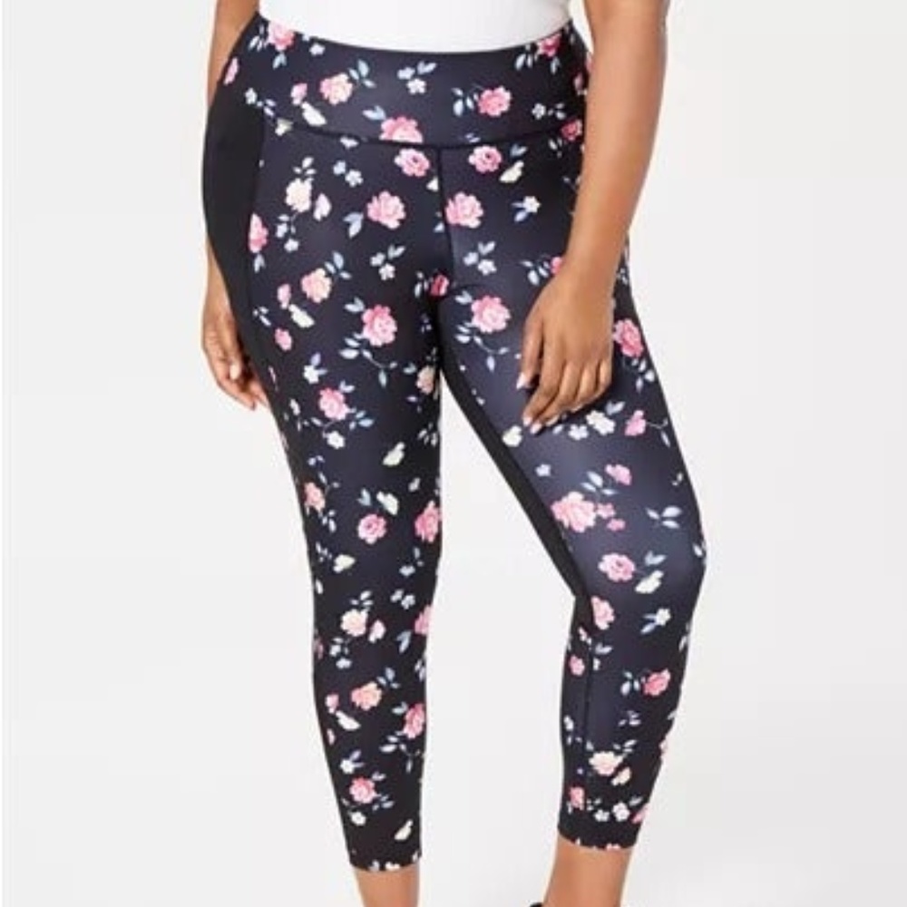 Ideology Plus Size Ditsy Floral Printed Leggings